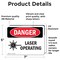 Signmission Radiation & Laser Sign, 5 in H x 7 in W, Vinyl Decal, Rectangle OS-2PACK-DS-D-57-L-1412 - alternate 5